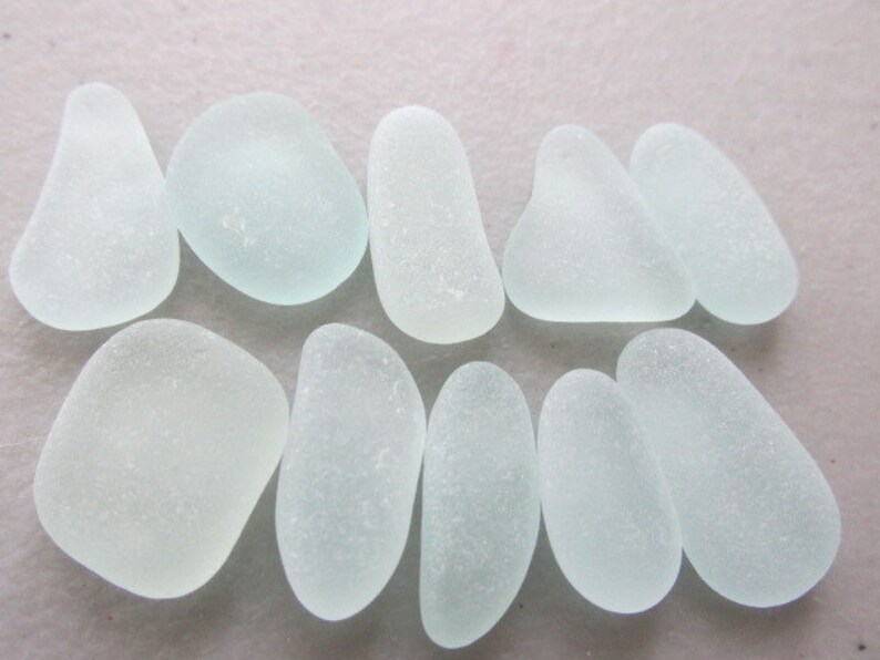 Medium Sea Beach Glass Sea Foam Jewelry Supply, Sea Glass Jewelry Making, Seaglass Beads image 4