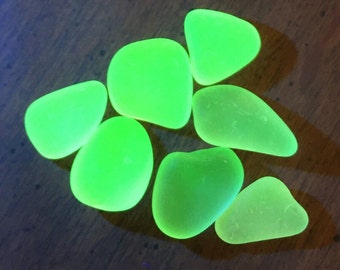 Vaseline Uranium Sea Glass Jewelry Supply, Vintage Seaglass, Genuine Beach Glass, Jewelry Making Supply