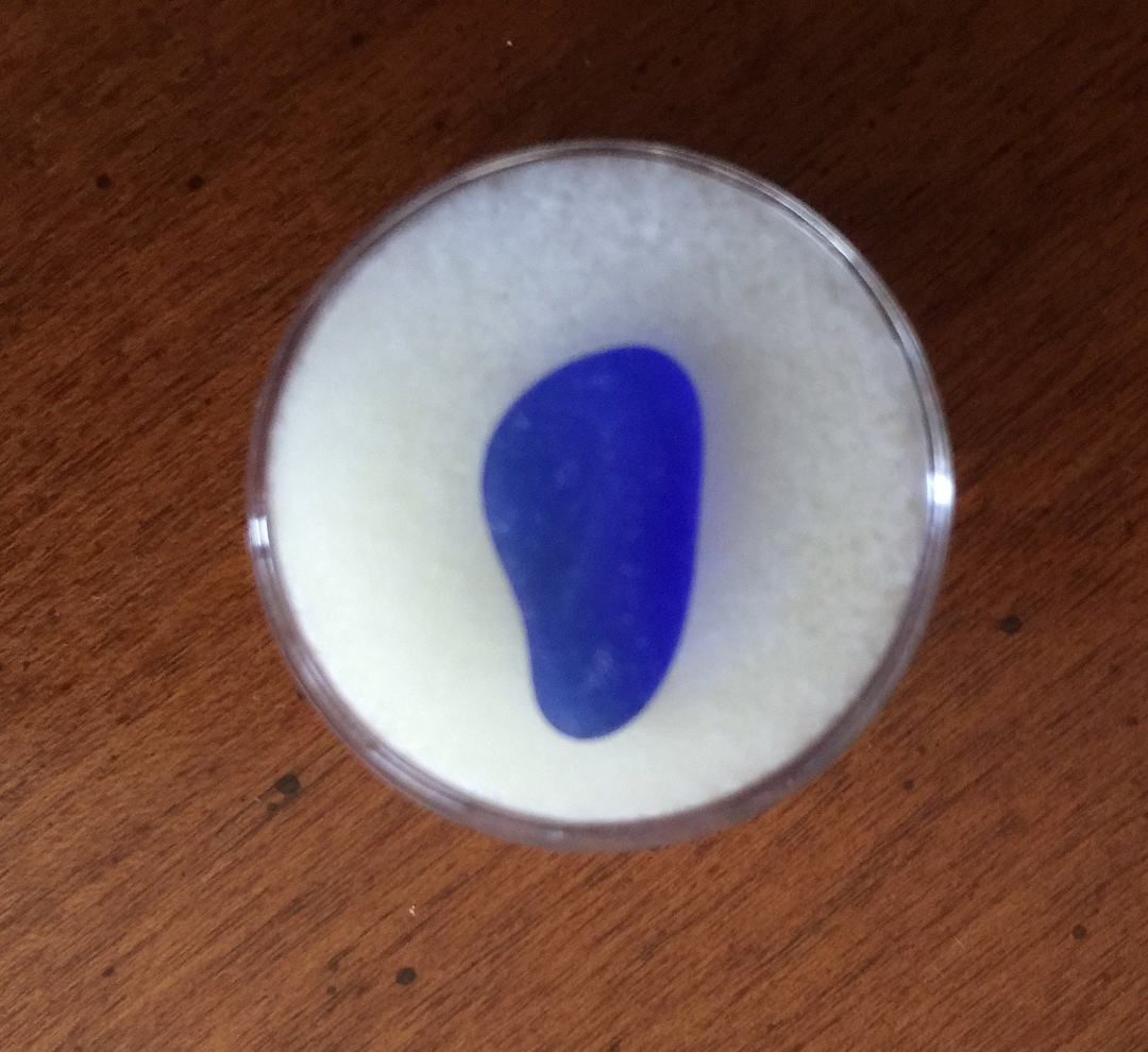 Rare Dark Blue Sea Glass, Beach Glass, Beach Find, Beach Treasure, One
