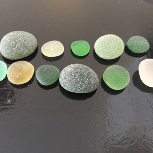 Round Sea Beach Glass Pieces Craft Supply Bulk, Seaglass Lot, Mosaic Supply