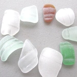 Unique Bottlenecks Sea Glass Genuine Bulk Sea Glass, Beach Glass Lot, Jewelry Supply, Mosaic Supply