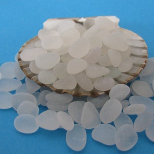 Genuine Sea Glass For Wedding Decor, Seaglass Jewelry Making, Lot White Seaglass, Bulk Art Craft Supply