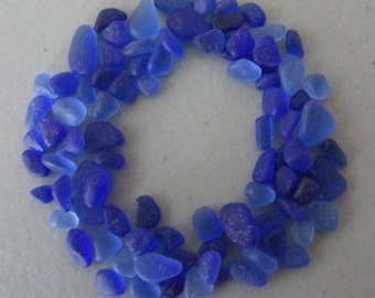 Spring Sale Tiny Blue Sea Glass Pieces for Jewelry Supply, Beach Treasures Find