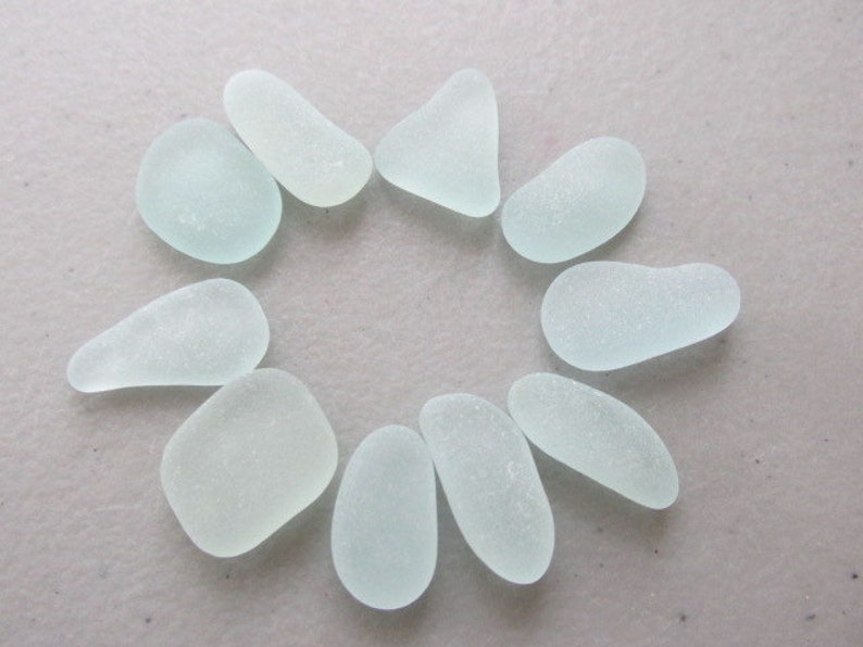 Medium Sea Beach Glass Sea Foam Jewelry Supply, Sea Glass Jewelry Making, Seaglass Beads image 1