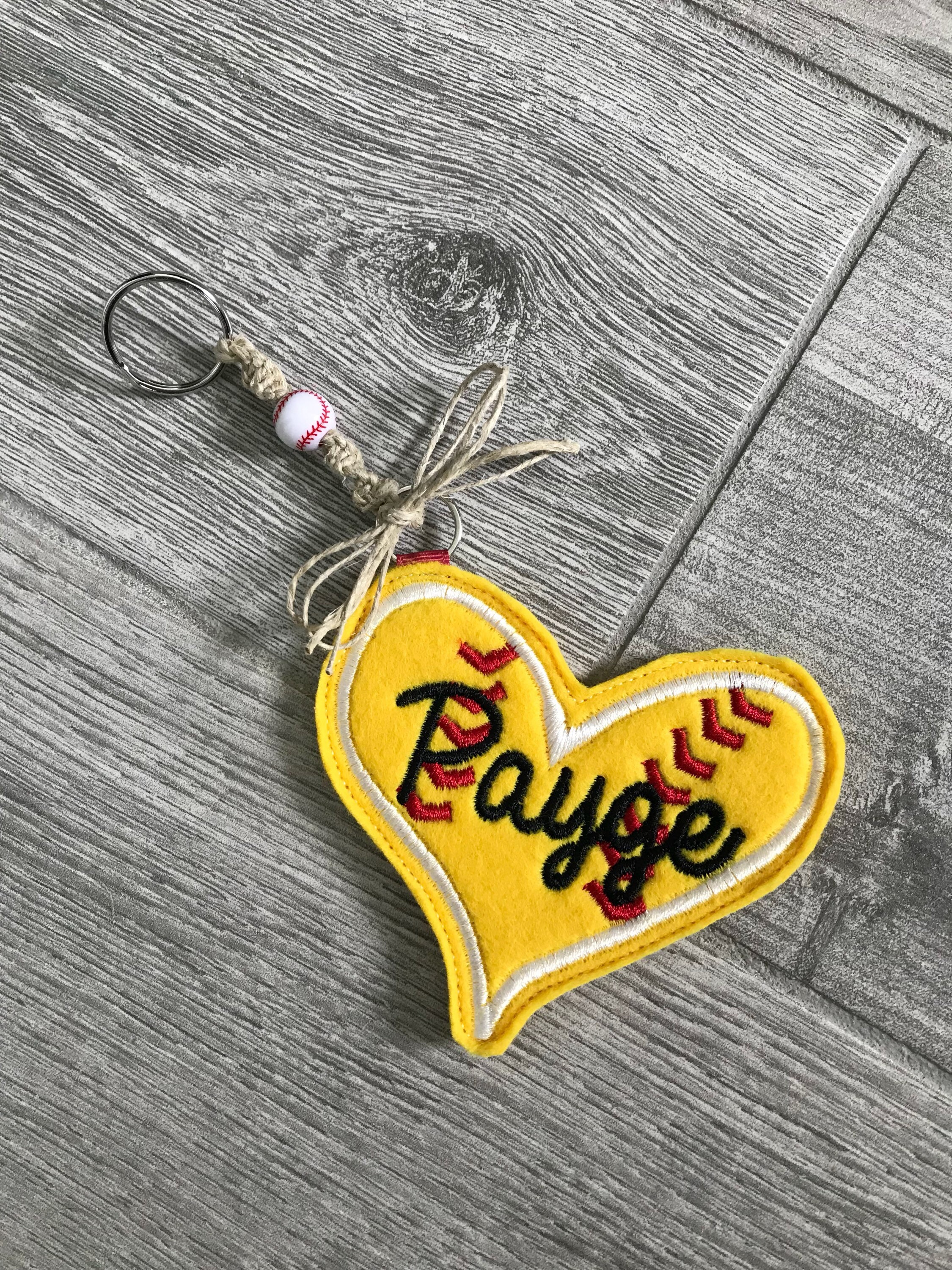 Personalized Softball Key Chain Team Discount Offered Etsy