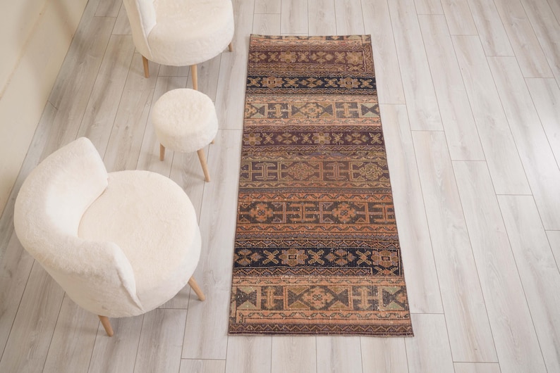 Turkish Rug Small 3x7 Oushak Rug, Handmade Vintage Runner, Antique Turkish Rug 3x7 ...