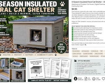 4-Season Insulated Feral Cat Shelter Plans | Outdoor Community Cat House DIY