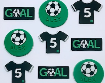 Fondant Cupcake Toppers - Soccer