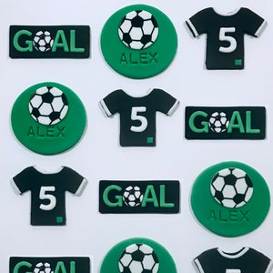 Fondant Cupcake Toppers Soccer image 1