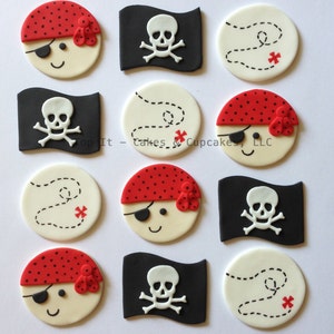 Fondant Cupcake Toppers Pirates II image 1