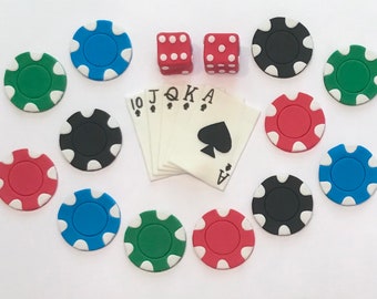 Fondant Cake Toppers - Poker (expanded set)