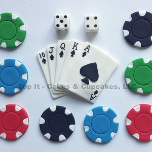 Fondant Cake Toppers - Poker