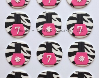 Fondant Cupcake Toppers - Spa Party