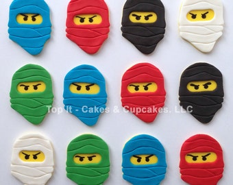 Fondant Cupcake Toppers - Ninja