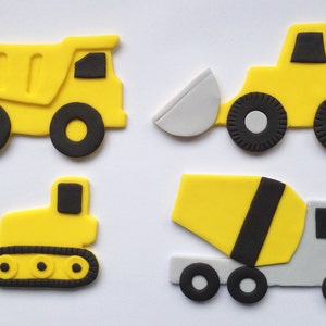 Fondant Cake Topper - Construction Truck