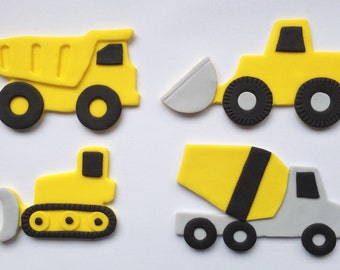 Fondant Cake Topper - Construction Truck