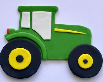 Fondant Cake Topper - Tractor