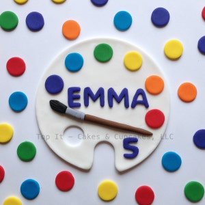 Fondant Cake Topper - Artist Palette