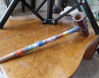 Z-Form Didgeridoo Tasche Einzigartig Handgeschnitzt Mahagoni Hartholz Reise