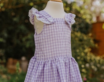 Vintage handgemaakte Childs 1993 lavendel pastel jurk | ongeveer 3 jaar