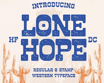 Västerländskt typsnitt, vintage cowboy-typsnitt, distressed slab serif, rodeo display-typsnitt, kommersiellt bruk