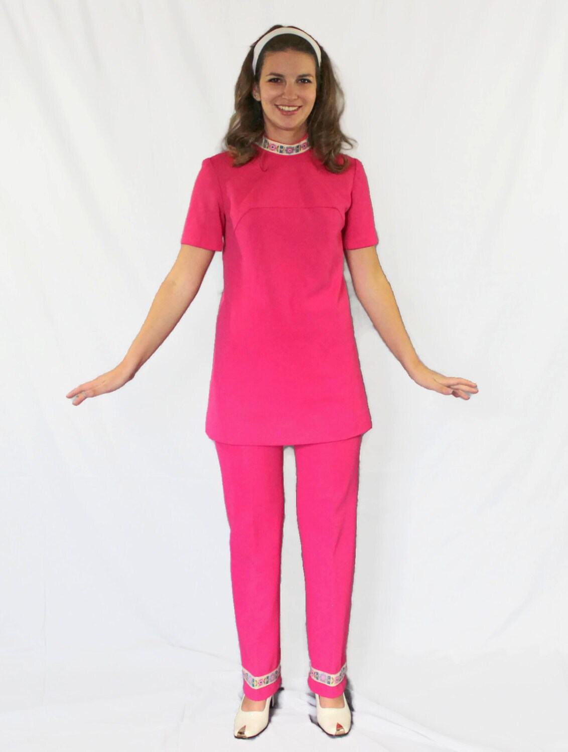 60s womens pant suit