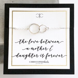 Collar de eternidad con anillos entrelazados de plata de ley.... Madre, Hija, Madre de la Novia