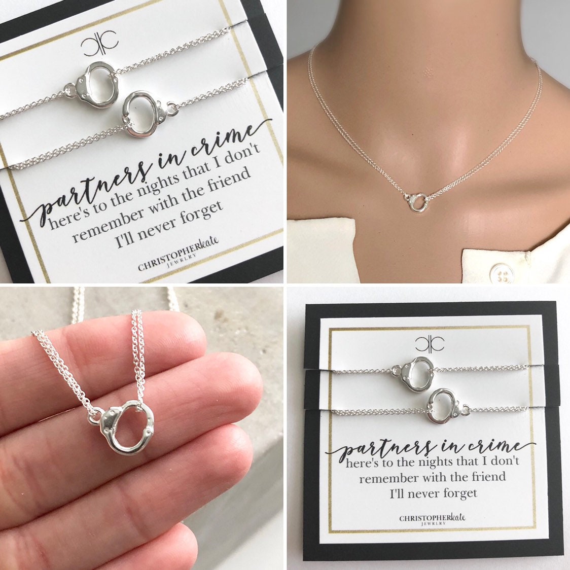 Magnetic Love Necklaces - Skull - to My Partner-In-Crime - I Just Want A Weirdo to Go on Adventures with - Gnni26002 Standard Box