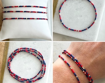 Spieltag Stapeln…Toho Rocailles und 14kt GF Kugel Perlen Stacking Armbänder