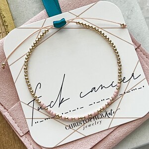 F*CK Krebs Morse Code Perlen Armband