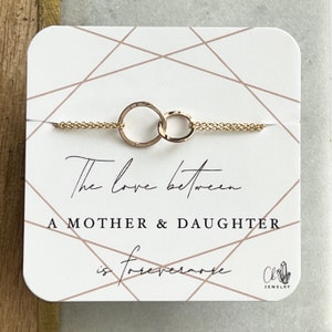 Pulsera de eternidad con anillos dobles entrelazados.... Madre, Hija, Madre de la Novia