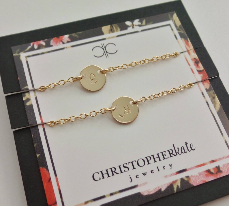 Sister Daughter Simple Layered Gold Double Initial Necklace....Mother Best Friend