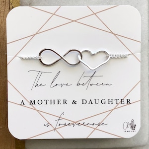 Infinity & Heart Entwined Links Eternity Bracelet....Mother, Daughter, Mother of the Bride