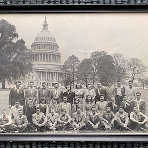 Vintage Framed Panoramic Capitol Building 1949