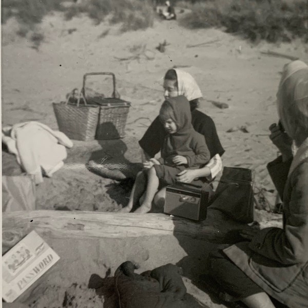 Vintage Beach Photo Old Snapshot