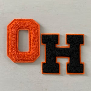 Vintage Chenille OH Letters image 1