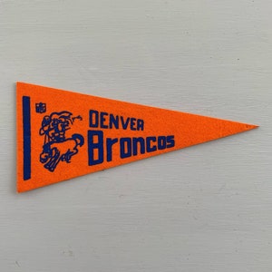 Denver Broncos Vintage Mini Pennant - Etsy