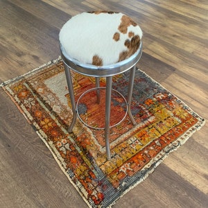 Vintage Stool Cowhide