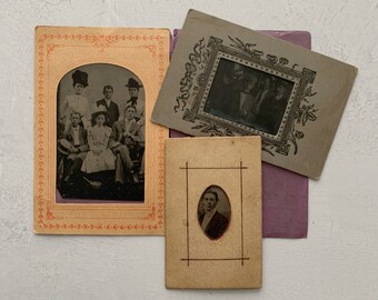 Vintage Tintype Photos Lot of 3