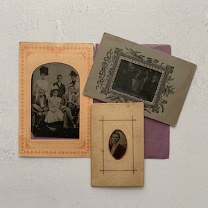 Vintage Tintype Photos Lot of 3
