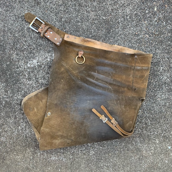 Vintage Leather Waist Apron Workwear