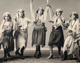 Antique Dance Group Photographs Set of 3