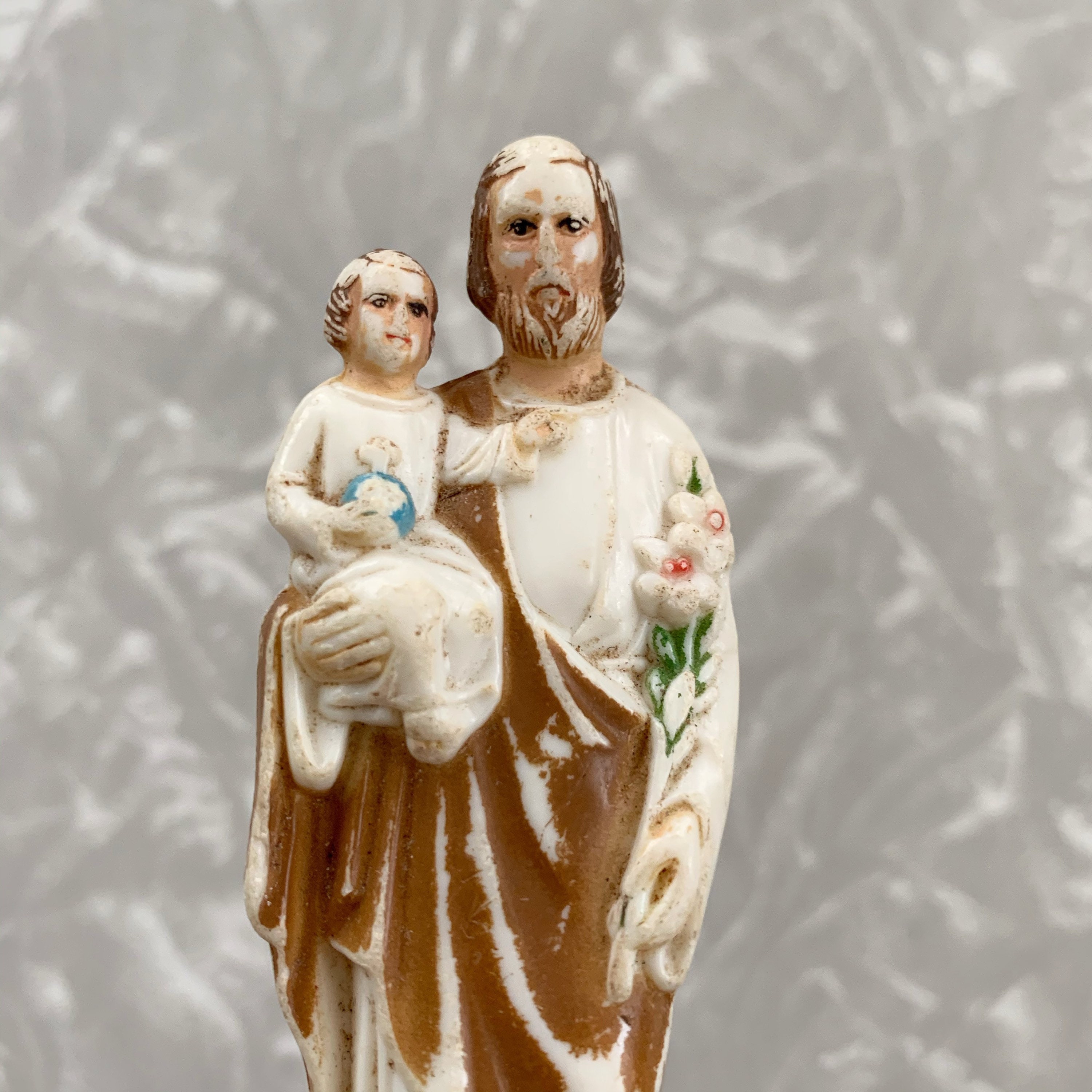 Vintage Saint Joseph Statue Plastic Jesus Etsy