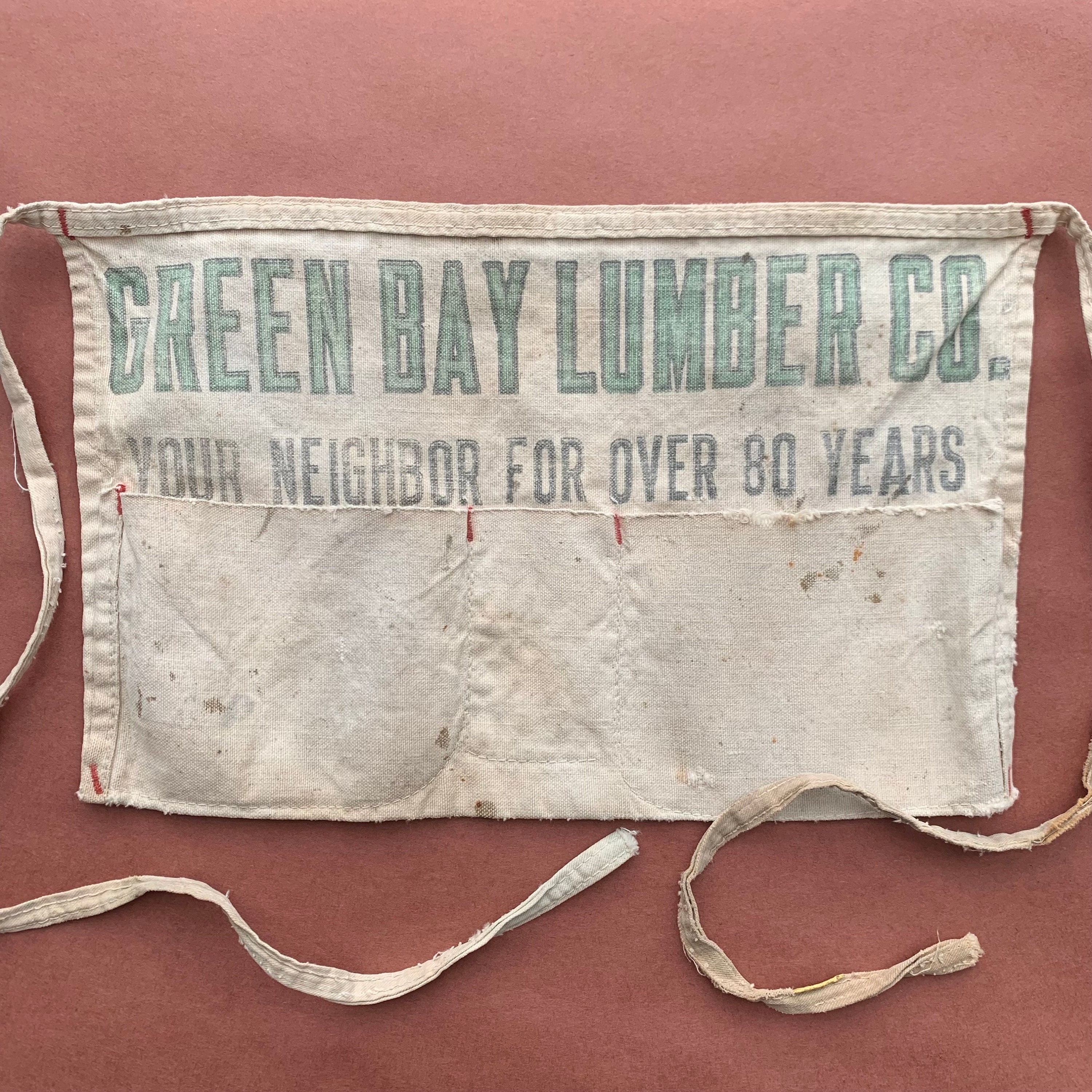 Vintage Nail Apron Green Bay Lumber Co