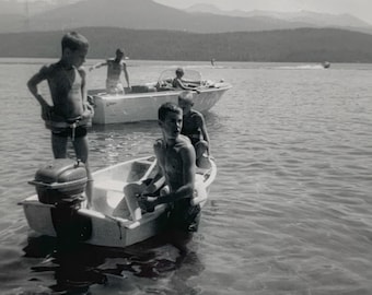 Set di 10 foto vintage di vacanze in famiglia