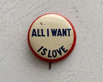 Vintage Pin All I Want Is Love