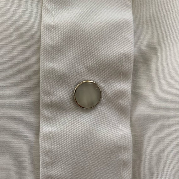 Vintage Western Shirt H Bar C White Cotton Size L… - image 3