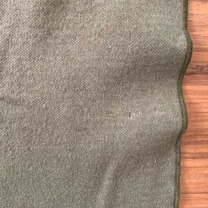 Vintage Wool Blanket Army Green Throw - Etsy