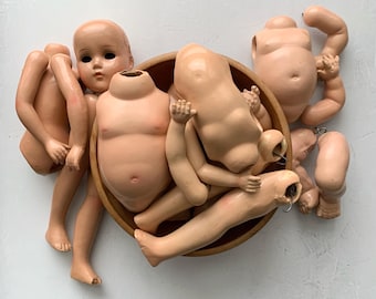 Vintage Doll Parts Huge Lot