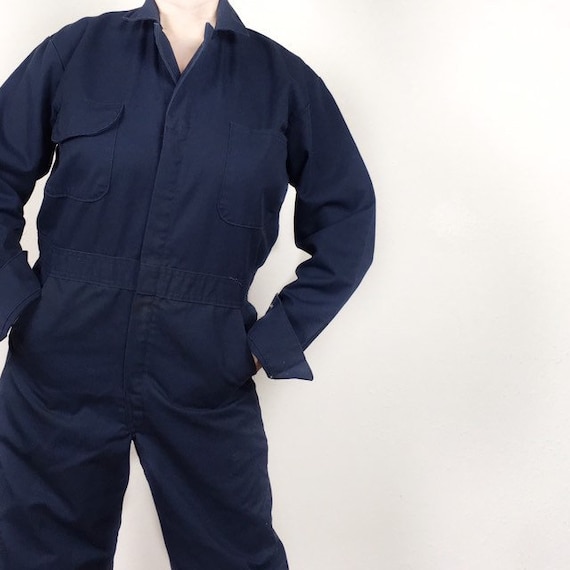 Navy Blue Coveralls Vintage Workwear Wrangler Jump